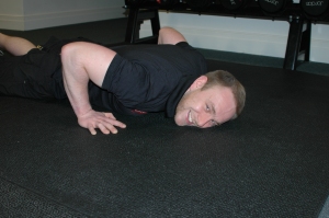 Factory Gyms's Tom Robertson Push-up muscle endurance test